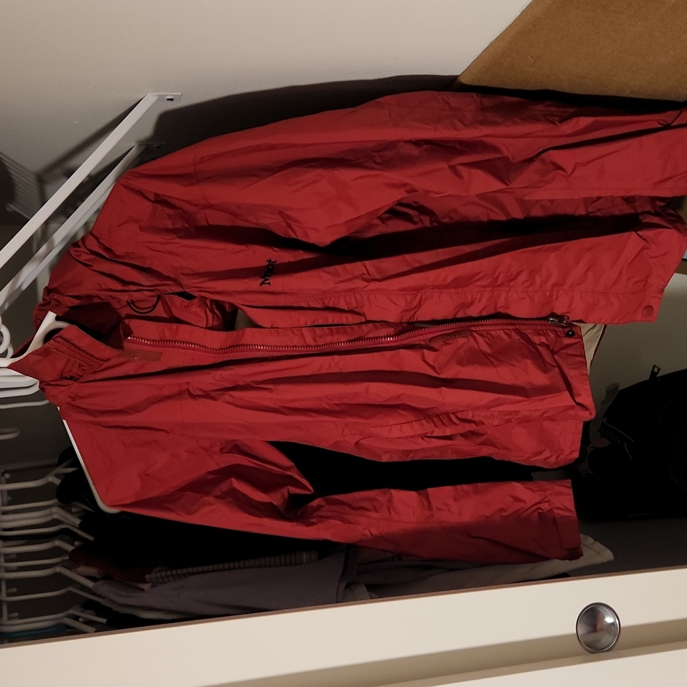 Large Marmot red rain jacket